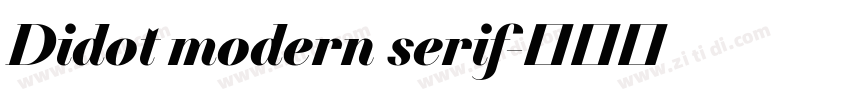 Didot modern serif字体转换 Didot modern serif字体转换
